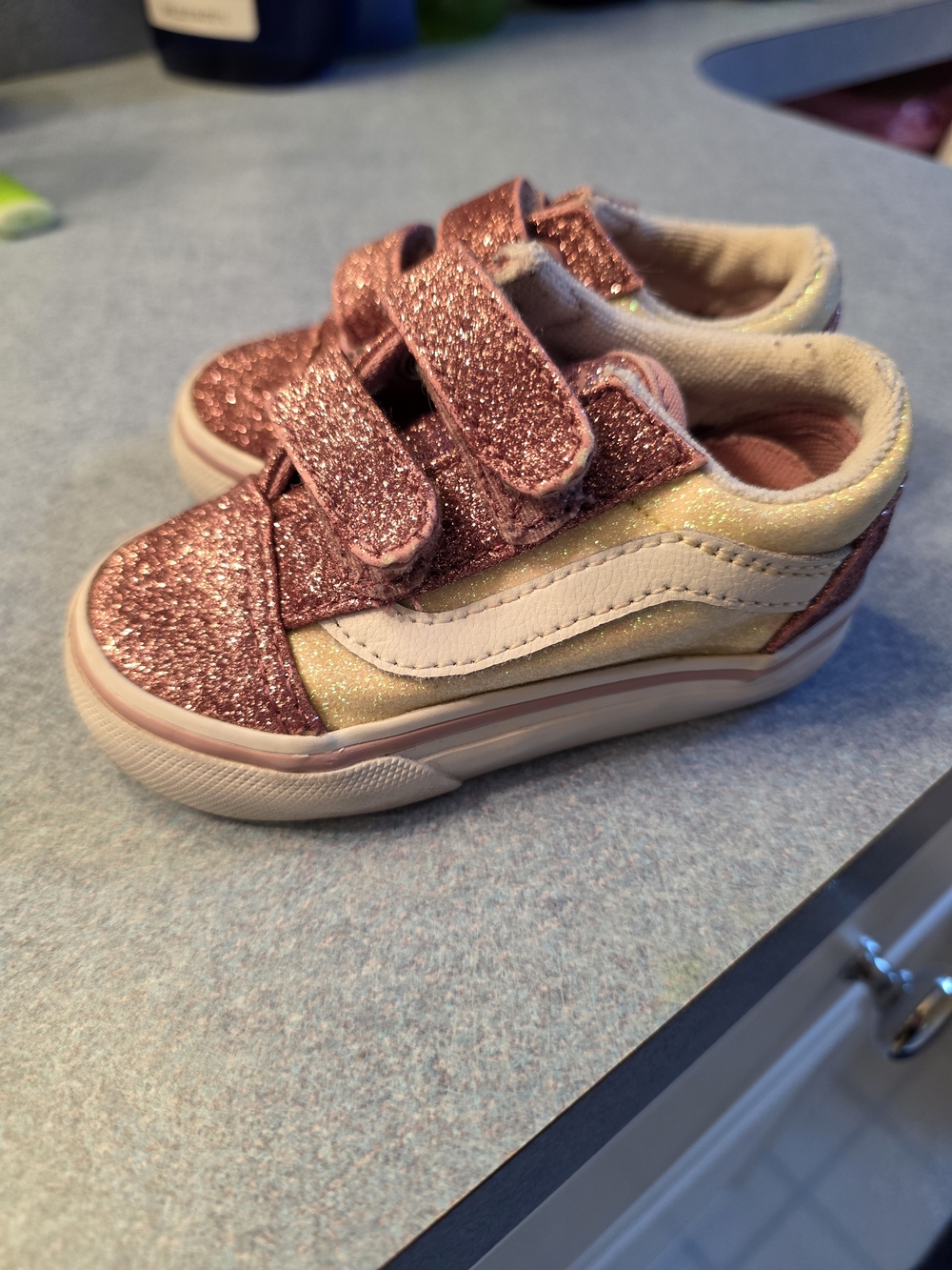 Vans Old Skool Glitter Sneakers Size Toddler 5